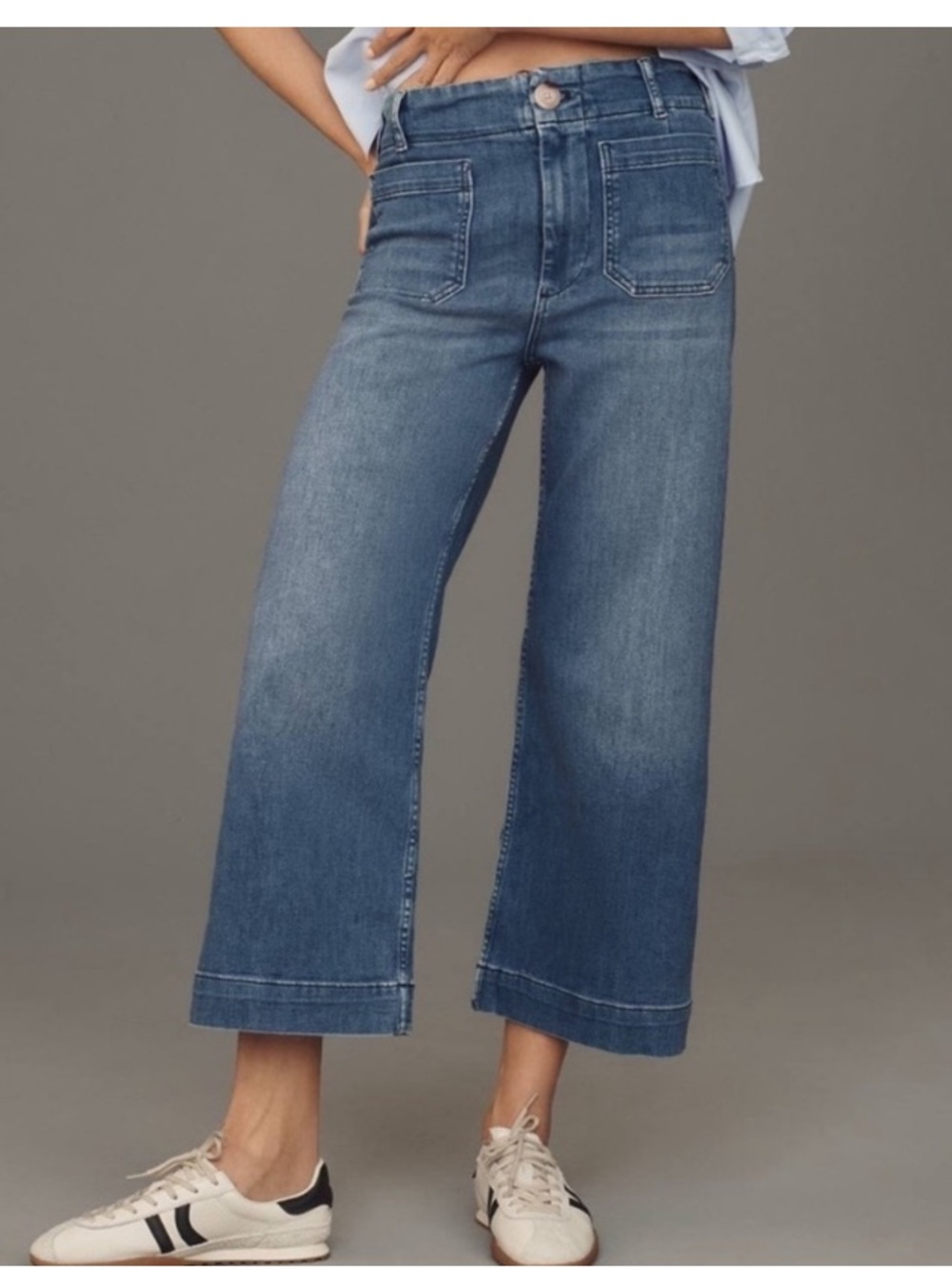 Pilcro Anthropologie
The Skipper Square Pocket Jeans Sz 28 Blue Wash